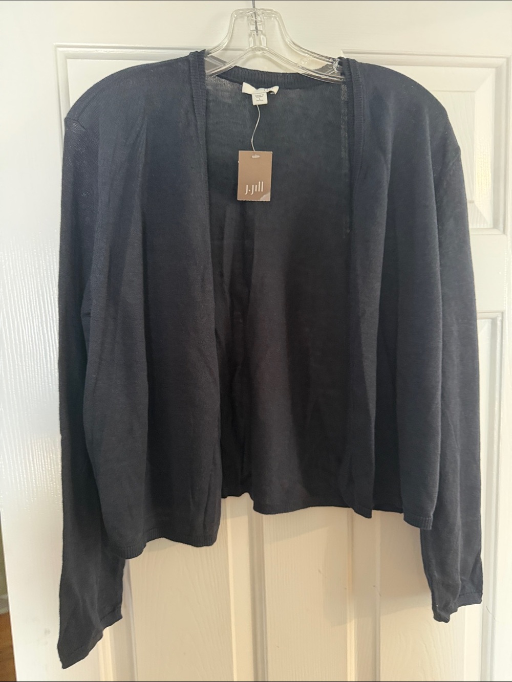 J. Jill Open-Front Deep Blue Lightweight Cardigan
